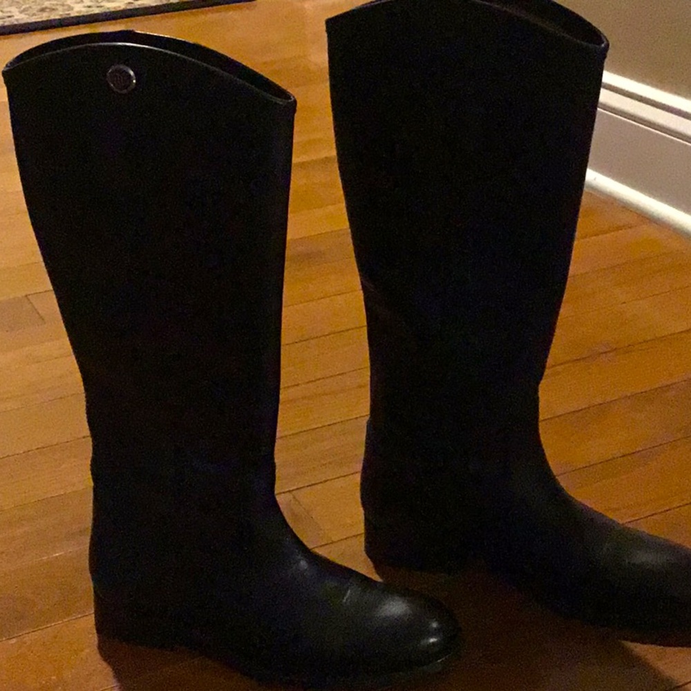Frye Black Leather Riding Boots